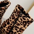 thumbnail image 4 of Dakaela High Heel Ankle Boots for Women Round Toe Leopard Short Booties Platform Chelsea Dress Pumps, 4 of 7