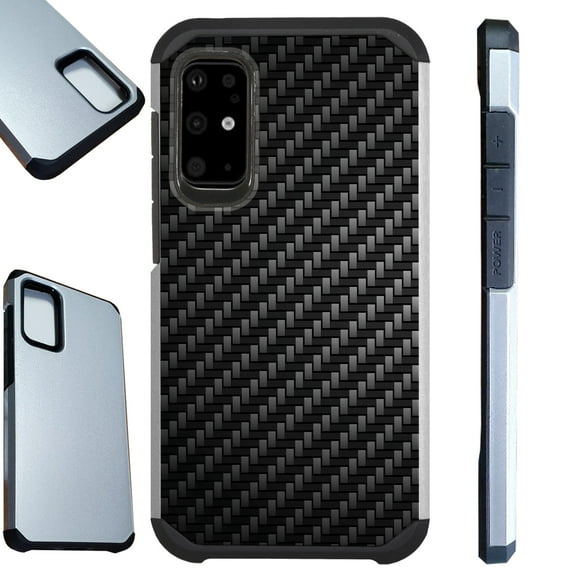WORLD ACC Fusion Phone Case Compatible with Samsung Galaxy Note 20 Ultra Hybrid Cover (Black Carbon Fiber Print)