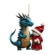 thumbnail image 1 of Adorno Navideño de Papá Noel Cabalgando En Acrílico Azul | Decoración Navideña Duradera con Cuerda | Bonita Decoración Navideña para Árboles, Coronas y Artículos para Fiestas de Dinosaurios, 1 of 3