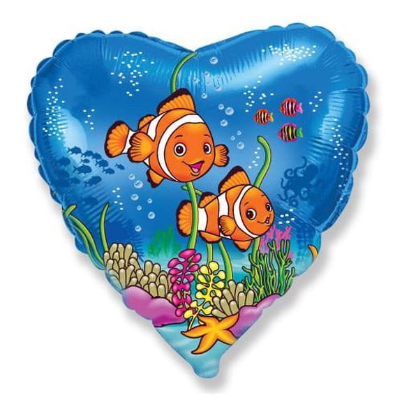 LOONBALLOON Birthday Childeren Balloons, 18″ CLOWNFISH FRIENDS