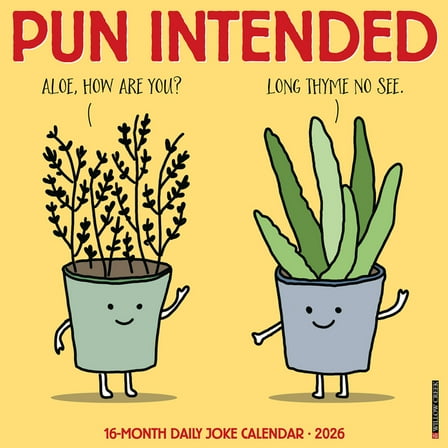 Pun Intended 2026 Wall Calendar, (Paperback)