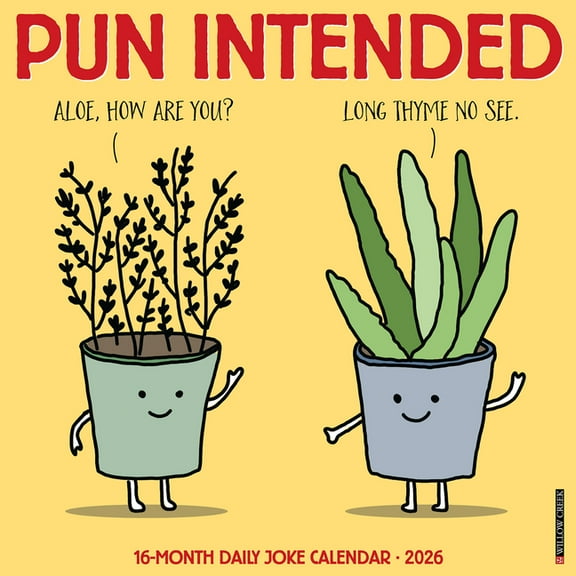 Pun Intended 2026 Wall Calendar, (Paperback)