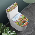 thumbnail image 3 of HELLHERO Comfortable and Practical - Universal, Adjustable Toilet Cover for Bathroom Accessories, Elastic Bottom Cats and Easter Eggs, 3 of 7