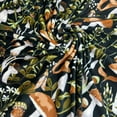 thumbnail image 3 of Serafina Home Decor Fleece Fall Throw Blanket: Floral Mushroom Forest Black Brown Beige And White Oversized Blanket 50" x 70", 3 of 8
