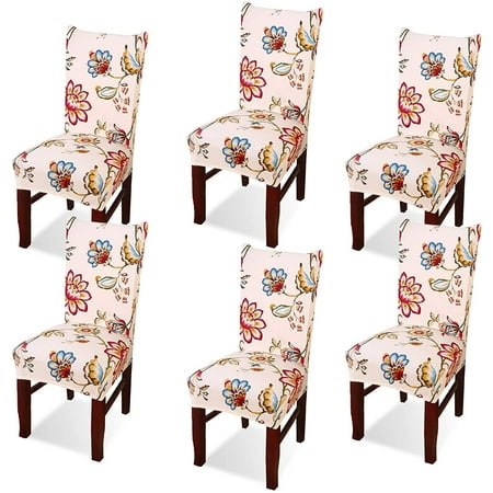 6 Pack Dining Chair Covers Lotus, Dining Room Slipcovers Armless Chairs