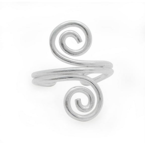 Sterling Silver S-Swirl Ear Cuff, One Piece