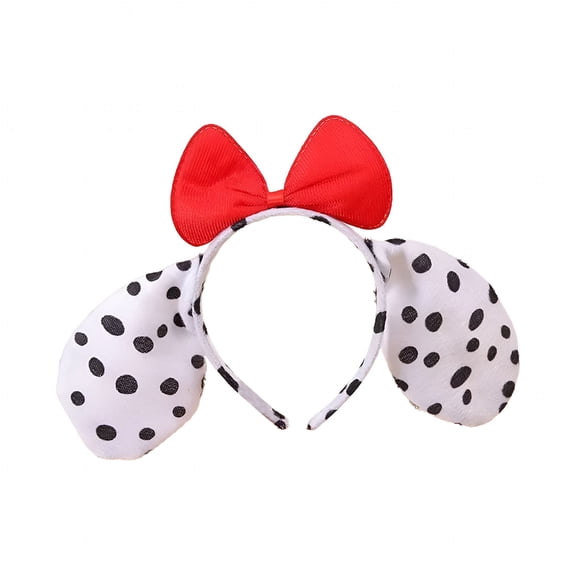 TELOLY Puppy Headpiece Birthday Hairbands Dalmatian Headwear Halloween Spotted Oversized Headwear