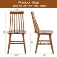 thumbnail image 4 of Farmhouse Wooden Dining Chairs Set of 2, Windsor Spindle Back Kitchen Chairs for Dining Room, Walnut, 4 of 8