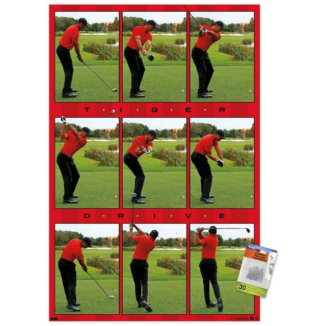 Tiger Woods - Drive Wall Poster, 22.375" x 34"