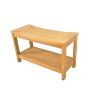 Grade-A Teak Wood Praha Shower Seat 30" Outdoor Patio Stool Bench
