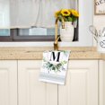 thumbnail image 3 of GEEORY Monogram Letter M Kitchen Towel for Home Decor Eucalyptus Leaves Family Last Name Initial Fingertip Towel 18x26 Inch Ultra Absorbent Bar Drying Cloth Hand Towel Bathroom Decorations GD127, 3 of 6