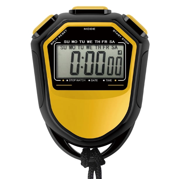 Cronómetro Cronómetro impermeable Digital de mano LCD Temporizador Cronógrafo Contador deportivo con Tomshoo Cronómetro