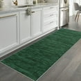 thumbnail image 2 of Haperlare Modern Textured Rugs Solid Green Runner Rugs for Hallway Washable Non Slip Runner Rugs for Entryway Laundry,2'x8', 2 of 7