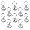 thumbnail image 2 of BRIGHTFUFU 10 cascabeles pequeños para collar de perro, cascabeles, accesorios colgantes para gato, cachorro y gatito (plata, 18 mm), 2 of 7