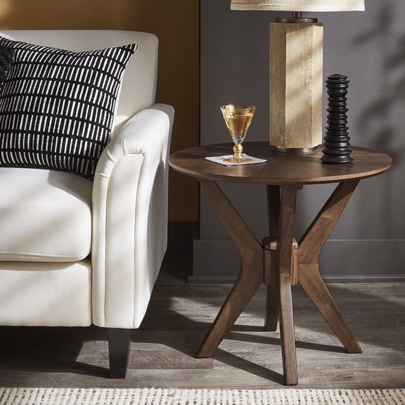iNSPIRE Q Amos Mid-Century Modern End Table, Walnut