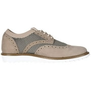 Dockers Hawking Knit/Leather Smart Series Dress Casual Wingtip Oxford with NeverWet Oatmeal/Black Knit/Nubuck