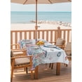 thumbnail image 2 of 60x84 Inch Outdoor Tablecloth with Umbrella Hole Zipper Rectangle Whale Coastal Rectangular Tablecloths Outside Waterproof Summer Beach Ocean Shell Jellyfish Starfish Patio Table Cover for Picnic, 2 of 8