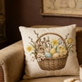 thumbnail image 4 of HuiXinOu Easter Decorative Pillow, Bunny and Chick Patterned Egg Print Cushion, Soft Comfortable Throw Pillow, Suitable for Sofa, Bedroom, Living Room Holiday Decoration, 4 of 6