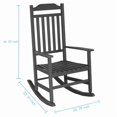 thumbnail image 2 of FICARTS High Back HDPE Outdoor Rocking Chair - All Weather Patio Porch Rocker with 44.92” Height (Black), 2 of 8