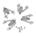 thumbnail image 1 of Paquete de 4 RC Crawler Coche Frente trasero Metal Metal Amortiguador Monte Damper Damper Soporte Reemplazo ajustable para SCX10 1/10 Silver Inevent FN000914-02, 1 of 6