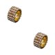 thumbnail image 3 of Anillo de amistad Qarigey con diamantes brillantes dorado 4 filas 2Conjunto, 3 of 6