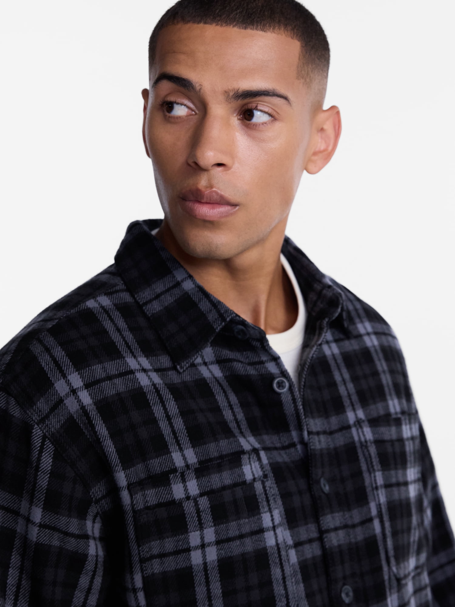 Brahma Men's Work Flannel Shirt with Long Sleeves, Sizes S-3XL