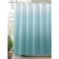 thumbnail image 2 of Turquoise Ombre Standard Shower Curtain Set, Waterproof Shower Curtains for Bathroom, Teal White Gradient Modern Abstract Art Washable Fabric Cloth Bath Curtain for Bathtub with Hooks 72x72 Inches, 2 of 6