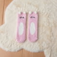 thumbnail image 4 of Dyfzdhu Women Tube Socks Three-Dimensional Cartoon Cute Bear Coral Home Floor Socks Half Sleep Socks, 4 of 5