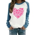 thumbnail image 2 of Summer Tops Viikei Womens Tops Long Sleeve Dressy Casual,Valentine's DayShirts for Women Crewneck Graphic Sweatshirts Heart Pullover Casual Long Sleeve Gift Tops Blouse Blue XL, 2 of 7