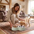 thumbnail image 7 of ICQOVD Stainless Steel Double Pet Bowl Set Food and Water Feeder with Non Slip Base Large Capacity Durable Feeding Bowl 9.84x5.31x1.77IN, 7 of 7