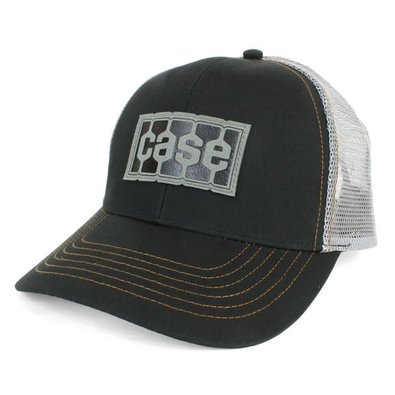 Case Tread Logo Cap with Mesh Back, Black & Gray 724792