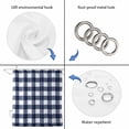 thumbnail image 5 of Navy Blue Check Waterproof Fabric Shower Curtain,Farmhouse Buffalo Plaid Blue Waterproof Fabric Shower Curtain for Bathroom Curtains Bathtubs Hotel Shower Curtains with 12 Hooks Standard 66x72, 5 of 8