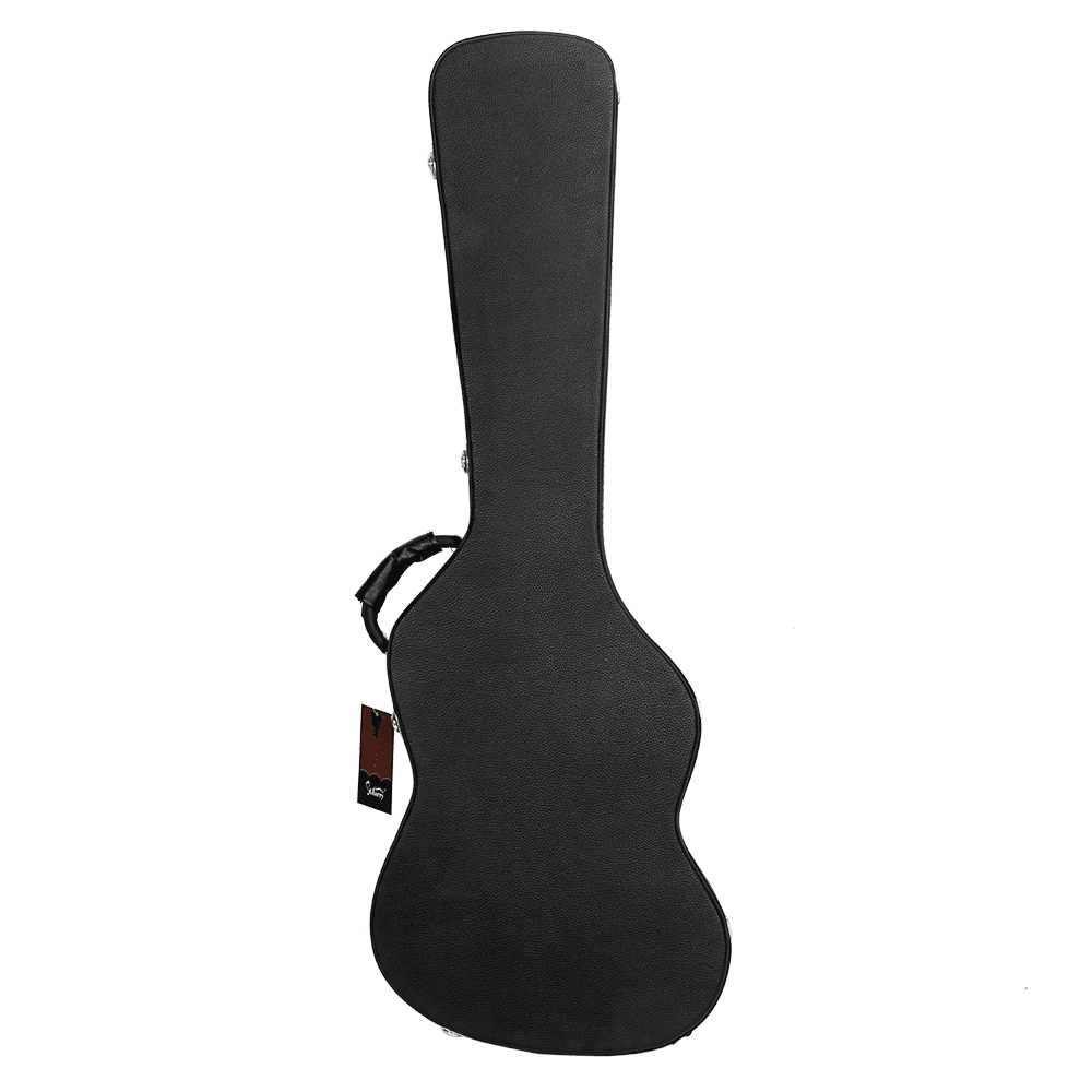 Tcbosik Electric Bass Hard Case with Lock, Fits for Standard Electric Bass Guitar, Black