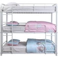 Cairo Triple Metal Full Bunk Bed White Space Saving Solution for