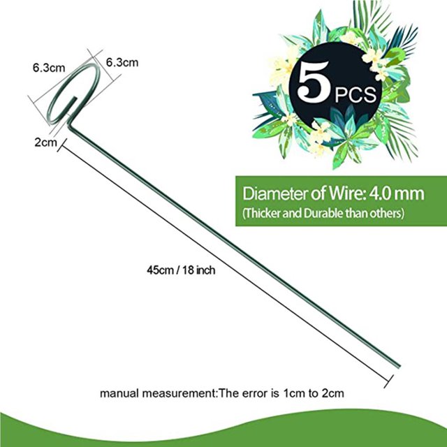 stanreset 5 pcs Plant Support Stakes Garden Single Stem Support Stake Amaryllis Plant Cage Support Rings