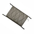 thumbnail image 3 of Mesh Bag Vehicle Roof Storage Net Car Ceiling Pouch Drawstring Organizer for Clothes Sundries, Khaki, 3 of 9