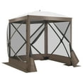 thumbnail image 5 of HOTEEL 6x6 ft Pop Up Gazebo Screen House Tent for Camping with Mosquito Netting, Waterproof, UV Resistant, Portable Carry Bag, for Outdoor Camping, Lawn and Backyard, Brown, 5 of 12