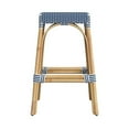 thumbnail image 3 of Butler Specialty Company Robias Rectangular Rattan 30" Bar Stool - Blue & White, 3 of 6