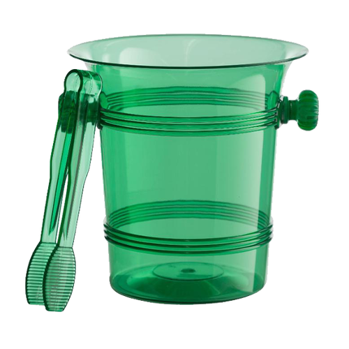 Dark Green Ice Bucket With Tong