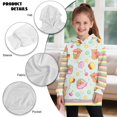 thumbnail image 6 of Psesaysky Capybara Ice Cream Cartoon Print Girls Hoodies Fleece Sweatshirts Hoodie Dress Long Sleeve Cozy lightweight Pullover Tops with Pocket Kids Warm Outwear for 5-6 Years, 6 of 7