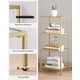 thumbnail image 5 of VASAGLE Estantería de Cristal de 4 Niveles, Librería, Expositor, Cristal Templado, Baño, Salón, Dormitorio, Oficina, Dorado, 5 of 6
