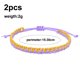 thumbnail image 2 of Pulsera de cuerda tejida a mano de dos colores, amuleto, accesorios de joyería para mujeres y adolescentes, buena suerte, 2 uds., 2 of 5