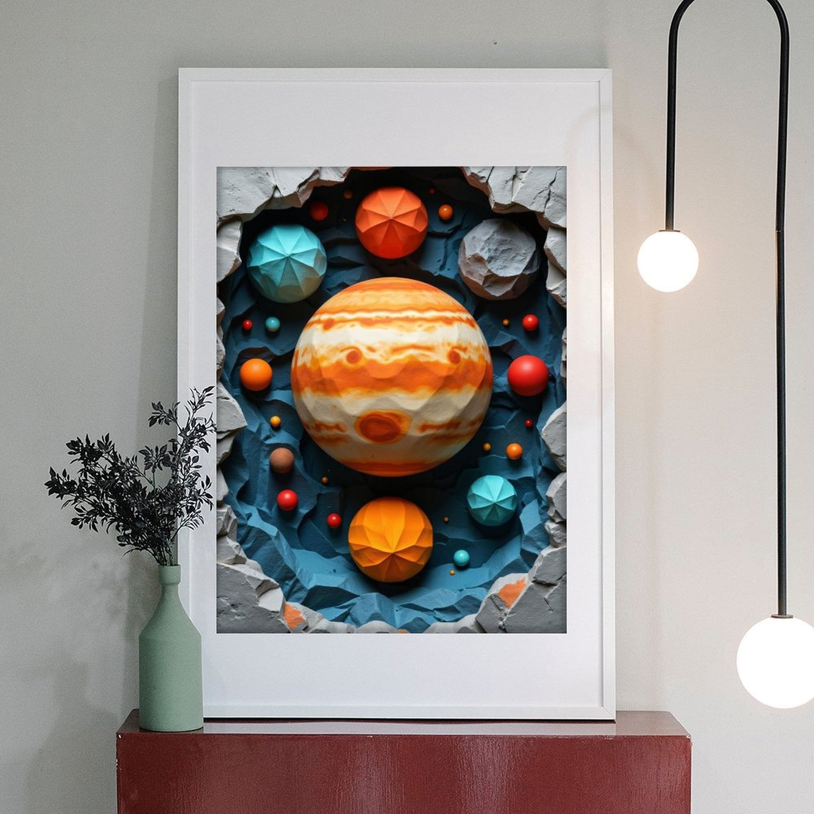 Diamond Art Kit for Adults, Colorful Planetary 3D Artwork Diamond Painting for Adults Beginners, DIY Diamond Art Painting Kits, 5D Diamond Painting Crafts for Home Decor 12x16 Frameless