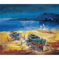 thumbnail image 3 of di Viccaro, Roberto 23x20 Black Modern Framed Museum Art Print Titled - Le due barche, 3 of 5