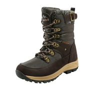 NORTIV8 NORTIV 8 Womens Fashion Warm Boots Lace Up Mid Calf Boots HEAVENLY BROWN/KHAKI Size 9