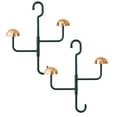 thumbnail image 1 of Spoon And Lid Rest 360 Rotatable Light Luxury Multifunctional Hanging Storage Shelf Hat Hanger Organizer Rack Coat Rack Stand Coat Hanger Rack Flexible Coat Hanger Organizer For Closet Door Green, 1 of 9