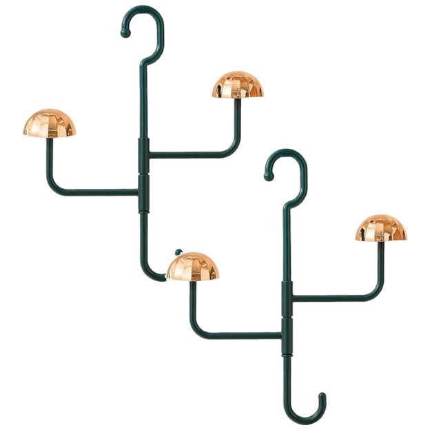 Spoon And Lid Rest 360 Rotatable Light Luxury Multifunctional Hanging Storage Shelf Hat Hanger Organizer Rack Coat Rack Stand Coat Hanger Rack Flexible Coat Hanger Organizer For Closet Door Green