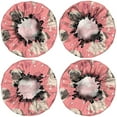 thumbnail image 2 of Shower Caps,Pug and Love Heart Waterproof Shower Cap for Women 4 Pieces,Double Reusable Hair Cover for Shower PEVA Elastic Stretch Hem, 2 of 7
