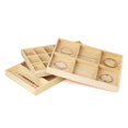 thumbnail image 2 of Thinsony Jewelry Display Tray Case Beads Holder Ladies Bangles Gemstone Stackable 4 grids 7.87x5.91x1.38 Inch 1Set, 2 of 6