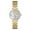 Gold - White, variant on Ladies CZ Silver Teal Dial Link Watch